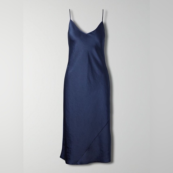 Wilfred Blue Only Slip Cami Midi Dress Size S - Picture 2 of 10